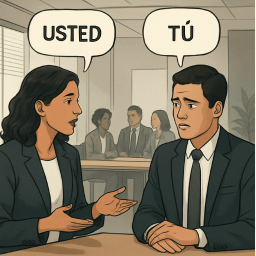Manager explains formal etiquette to colleague